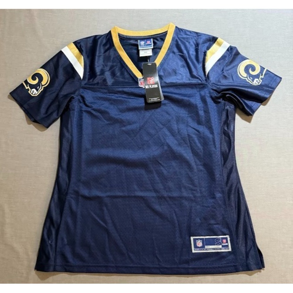 Saint Louis Rams Pro Line‎ NFL Jersey Womens Small Blue Blank Short Sleeve.